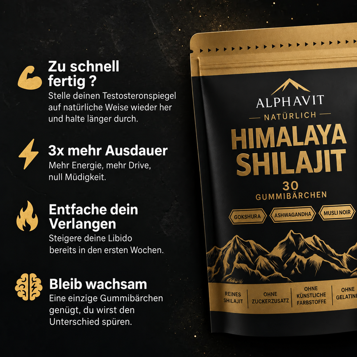 ALPHAVIT | Natürliche Shilajit-Gummibärchen